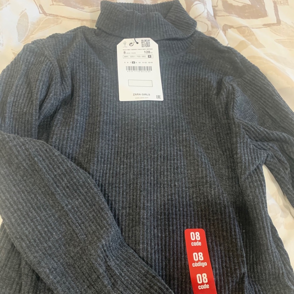 COPY - NWT Zara high collar long sleeve girls shirt